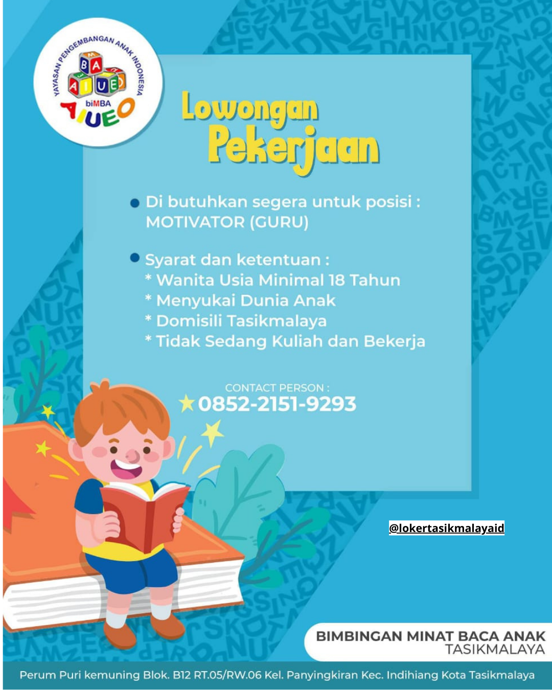 Lowongan-Kerja-Yayasan-Pengembangan-Anak-Indonesia-Bimba-Aiueo-Tasikmalaya