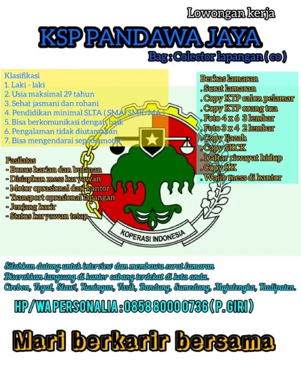 Lowongan-Kerja-KSP-Pandawa-Jaya-Pendidikan-Minimal-SLTA-SMA-SMK-MA-Simak-Selengkapnya