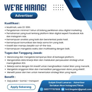 Lowongan Kerja di Lim Galeri Tasikmalaya : Apply Sekararang! Cek Syaratnya disini