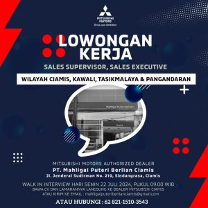 Lowongan Kerja PT. Mahligai Puteri Berlian Ciamis, Tasikmalaya & Sekitarnya