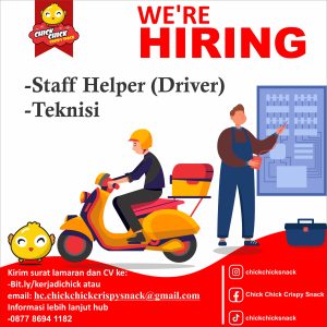 Ada 2 Posisi Lowongan Kerja di Chick Chick Crispy Snack Tasikmalaya : Lulusan SMA SMK Bisa Daftar!
