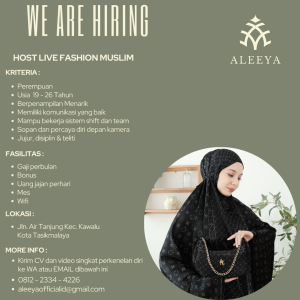 Lowongan Kerja Aleeya Tasikmalaya : Cek Selengkapnya disini!