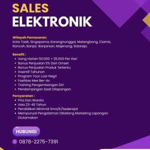 Lowongan Kerja CV. Gemilang Jaya Tasikmalaya Pendidikan Minimal SMA SMK/Sederajat