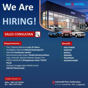 Lowongan Kerja Indomobil Plaza Tasikmalaya Minimal SMA SMK Sederajat atau S1