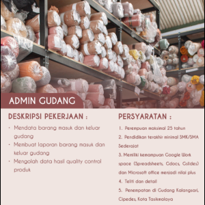 Lowongan Kerja Lozy Hijab Penempatan Tasikmalaya : Minimal SMK/SMA Sederajat