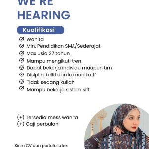 Lowongan Kerja Mukena Nanjung Abadi Tasikmalaya, Minimal Tamatan SMA/Sederajat