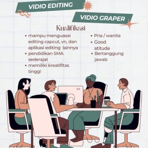 Lowongan Kerja Video Editing dan Videographer Penempatan Tasikmalaya : Pendidikan SMA Sederajat
