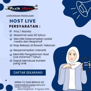 Lowongan Kerja di Tasik Store Deadline 10 Agustus 2024