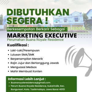 Lowongan Kerja Buana Royale Residence Tasikmalaya : Lulusan SMA SMK Merapat!