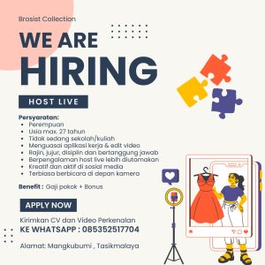 Lowongan Kerja Brosist Collection Penempatan di Tasikmalaya