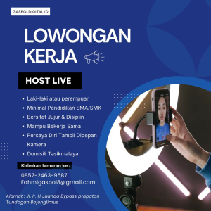 Lowongan Kerja Gaspoldigital.Id Penempatan Tasikmalaya, Minimal Pendidikan SMA/SMK