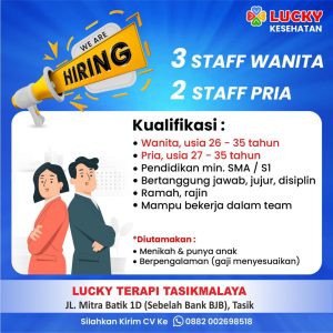 Lowongan Kerja Lucky Terapi Tasikmalaya Terbuka Untuk Lulusan SMA atau S1
