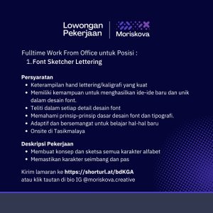 Lowongan Kerja Moriskova Tasikmalaya, Cek Syaratnya disini!
