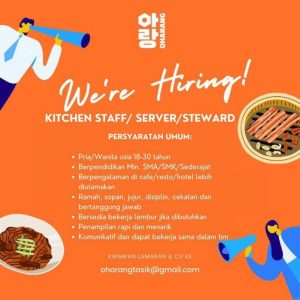 Lowongan Kerja Oharang Penempatan Tasikmalaya, Minimal Lulusan SMA/SMK/Sederajat