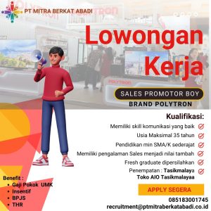 Lowongan Kerja PT Mitra Berkat Abad Tasikmalaya, Minimal Lulusan SMA SMK Sederajat