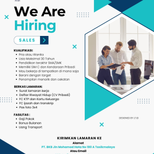 Lowongan Kerja PT. Bersama Kita Besar Penempatan Tasikmalaya, Pendidikan Minimal SMA/SMK