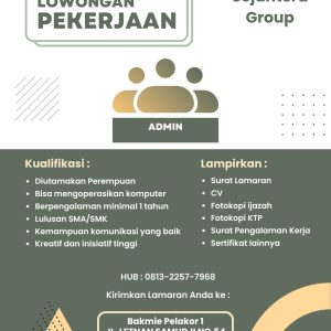 3 Posisi Tersedia! Lowongan Kerja di Sejahtera Group Tasikmalaya : Terbuka Untuk Lulusan SMA/SMK