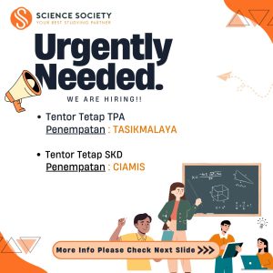 Ada 2 Posisi!! Lowongan Kerja Science Society Penemptan Tasikmalaya dan Ciamis