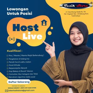 Ada 2 Posisi Lowongan Kerja di Tasik Store : Terbuka Untuk Pria ataupun Wanita