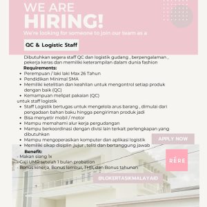 Ada 4 Posisi Lowongan Kerja di Rere Official Untuk Penempatan Tasikmalaya, Pendidikan Minimal SMA