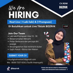 BOZRVK Buka Lowongan Kerja Untuk Penempatan Tasikmalaya, Cek Syaratnya disini!