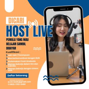 Lowongan Host Live Streaming di Tasikmalaya: Peluang Kerja untuk Pemula dengan Gaji Menarik!
