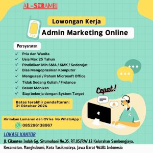 Lowongan Kerja Al-Serambi Penempatan Tasikmalaya, Minimal SMA/SMK/ Sederajat
