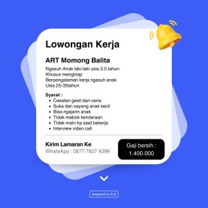 Lowongan Kerja Asisten Rumah Tangga Untuk Penempatan di Tasikmlaya, Selengkapnya Cek disini