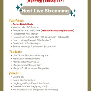 Lowongan Kerja Bebless Tasikmalaya Pendidikan Minimal SMA/SMK