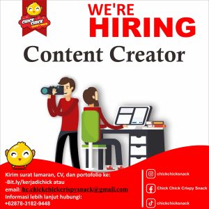 Lowongan Kerja Chick Chick Crispy Snack Penempatan Tasikmalaya : Pendidikan Minimal SMA Sederajat