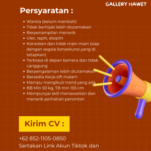 Lowongan Kerja Gallery Hawet Penempatan Tasikmalaya : Cek Syaratnya disini!