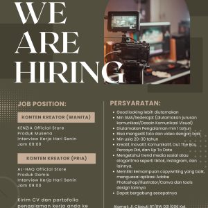 Lowongan Kerja Kenzia Official Store & Al-Haq Official Store Tasikmalaya, Minimal Lulusan SMA/Sederajat