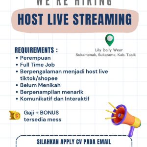 Lowongan Kerja Lily Daily Wear Penempatan Tasikmalaya, Selengkapnya disini!