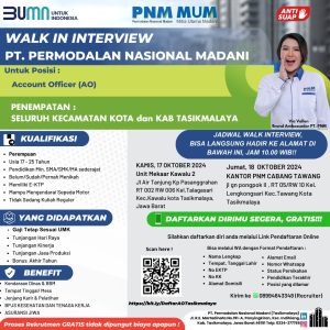 Lowongan Kerja PT Permodalan Nasional Madani Penempatan Cabang Tasikmalaya, Terbuk Untuk Lulusan SMA/SMK ataupun S1