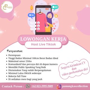 Lowongan Kerja Pamungkas Collection Penempatan Tasikmalaya, Minimal Lulusan SMA/SMK sederajat
