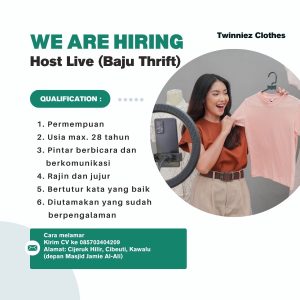 Lowongan Kerja Twinniez Clothes Penempatan Tasikmalaya