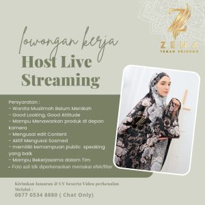 Lowongan Kerja Zena Teman Sujudku Penempatan Tasikmalaya, Selengkapnya disini!