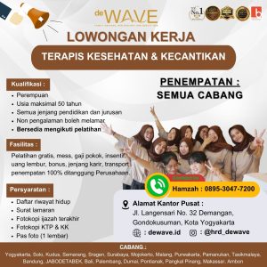 Lowongan Kerja de Wave Penempatan Tasikmalaya, Terbuka Untuk Semua Jenjang Pendidikan