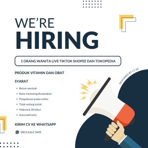 Penempatan Tasikmalaya, Lowongan Kerja Sebagai Host Live Streaming, Berminat? Daftar Sekarang!