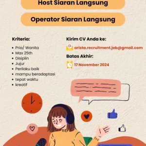 Ada 2 Posisi Lowongan Kerja di Arista Store Tasikmalaya : Selengkapnya Cek disini!