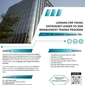 Kesempatan Emas Bergabung di PT. BFI Finance Indonesia Tbk, Terbuka Untuk Semua Jurusan