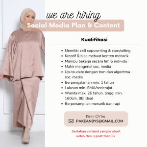 Kesempatan Emas di Tasikmalaya! Ditunggu Kreativitasmu untuk Isi Posisi Social Media Plan & Content dan Part Time Host Live