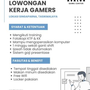 Lowongan Kerja Avalon Game Center Penemptan Tasikmalaya : Ijazah Tidak Diutamakan!