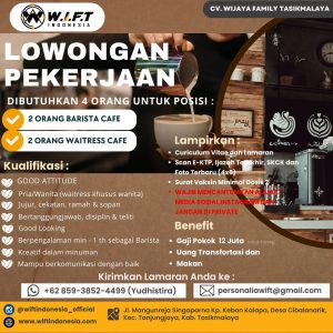 Lowongan Kerja CV. Wijaya Family (W.I.F.T Indonesia) Penempatan Tasikmalaya : 2 Posisi Tersedia!