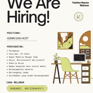 Lowongan Kerja Fashion Nazwa Mukena Penempatan Tasikmalaya : Cek Syaratnya disini!