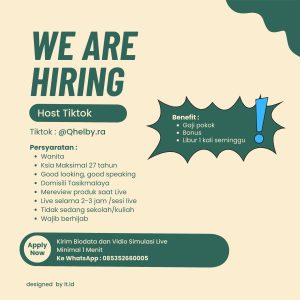 Lowongan Kerja Host Live Streaming di Qhelby.ra, Penempatan Tasikmalaya