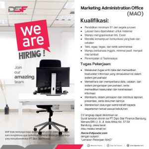 Lowongan Kerja PT. Dipo Star Finance Penempatan Tasikmalaya