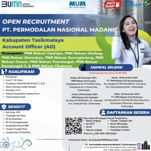 Lowongan Kerja PT. Permodalan Nasional Madani Penempatan Tasikmalaya, Minimal Lulusan SMA/SMK atau Sederajat hinggal S1