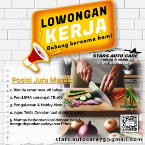 Lowongan Kerja Stars Auto Care Penempatan Tasikmalaya, Terbuka Untuk Lulusan SMA