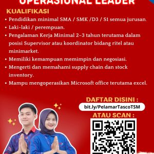 Lowongan Kerja Tasco Minimart Penempatan Tasikmalaya, Minimal SMA/SMK D3 S1 Semua Jurusan